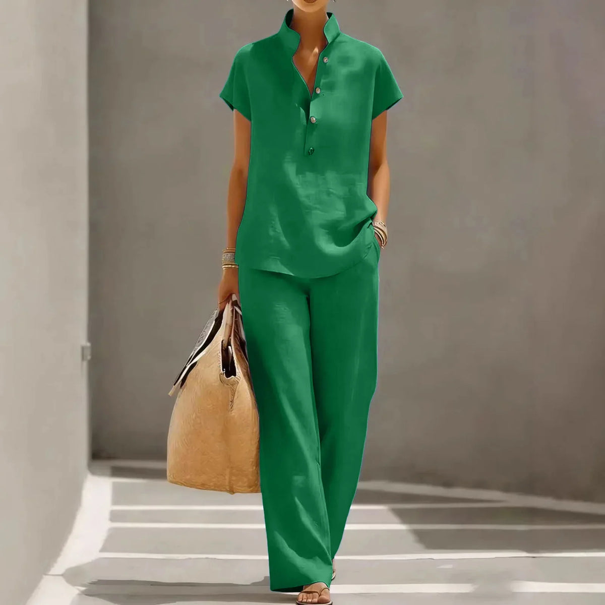 Belle Breathable Linen Matching Set
