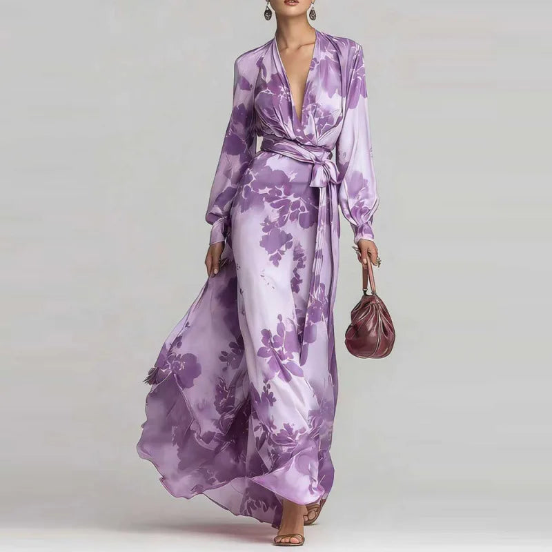 Celeste Floral Chiffon Maxi Dress