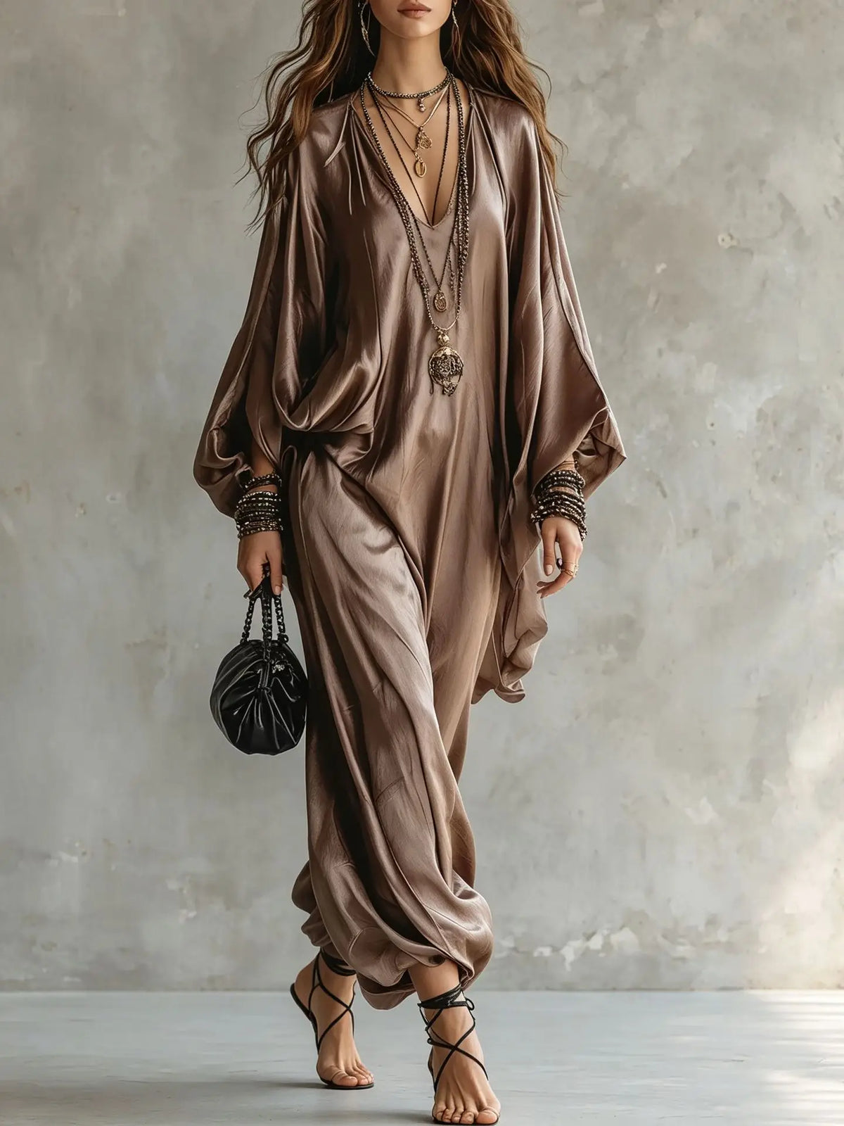 Helena Satin Wide Leg Jumpsuit