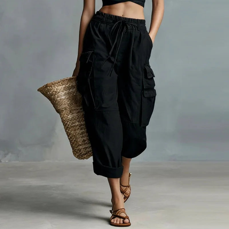 Namina Relaxed Drawstring Cargo Pants