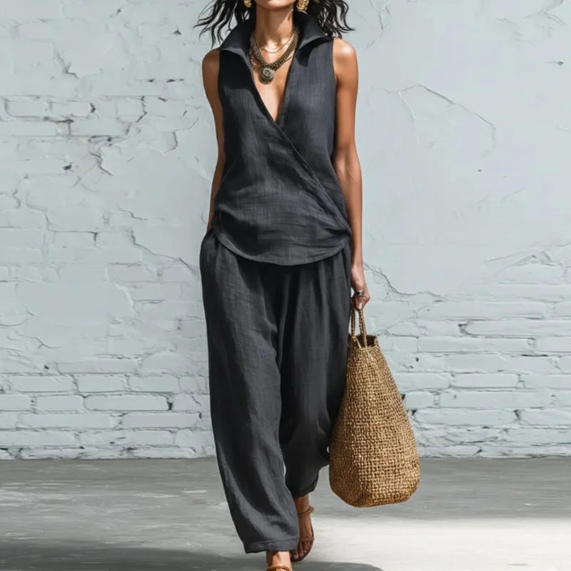 Zeloria Summer Linen Matching Set
