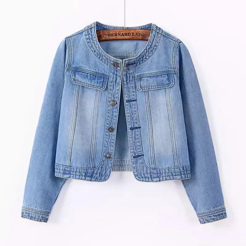 Chloe Cropped Denim Jacket