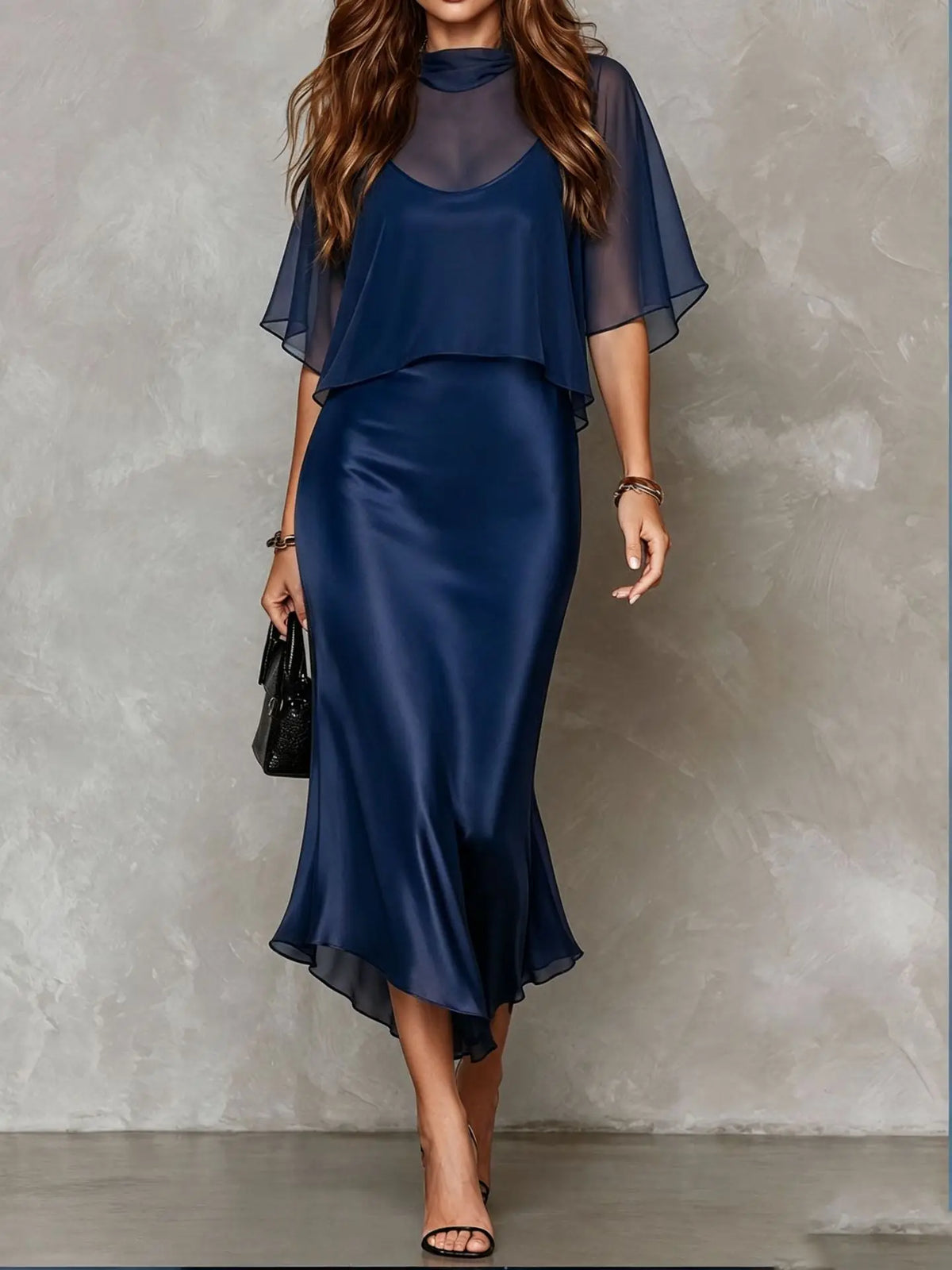 Selena Satin Midi Dress Set