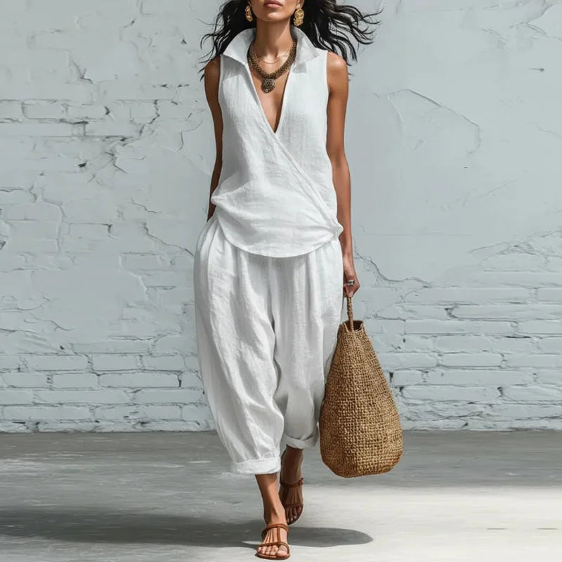 Zeloria Summer Linen Matching Set