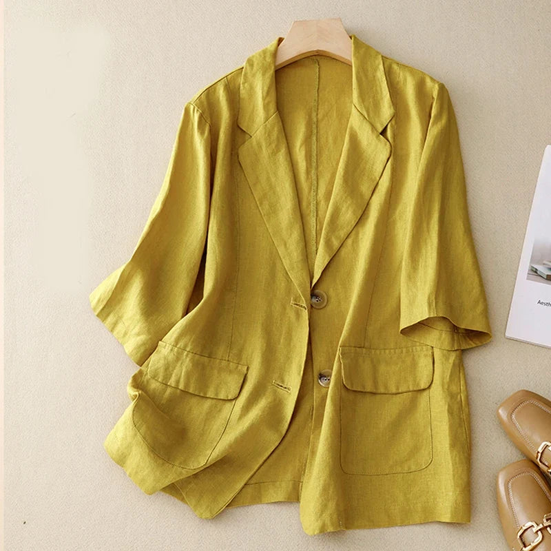 Jennifer Linen Blend Blazer