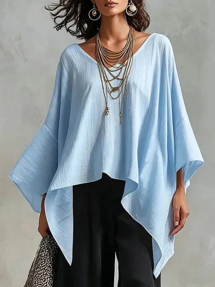 Amanda Batwing V Neck Blouse