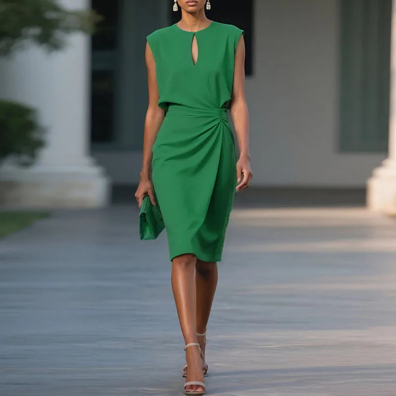 Priscilla Ruched  Sophisticated Dress