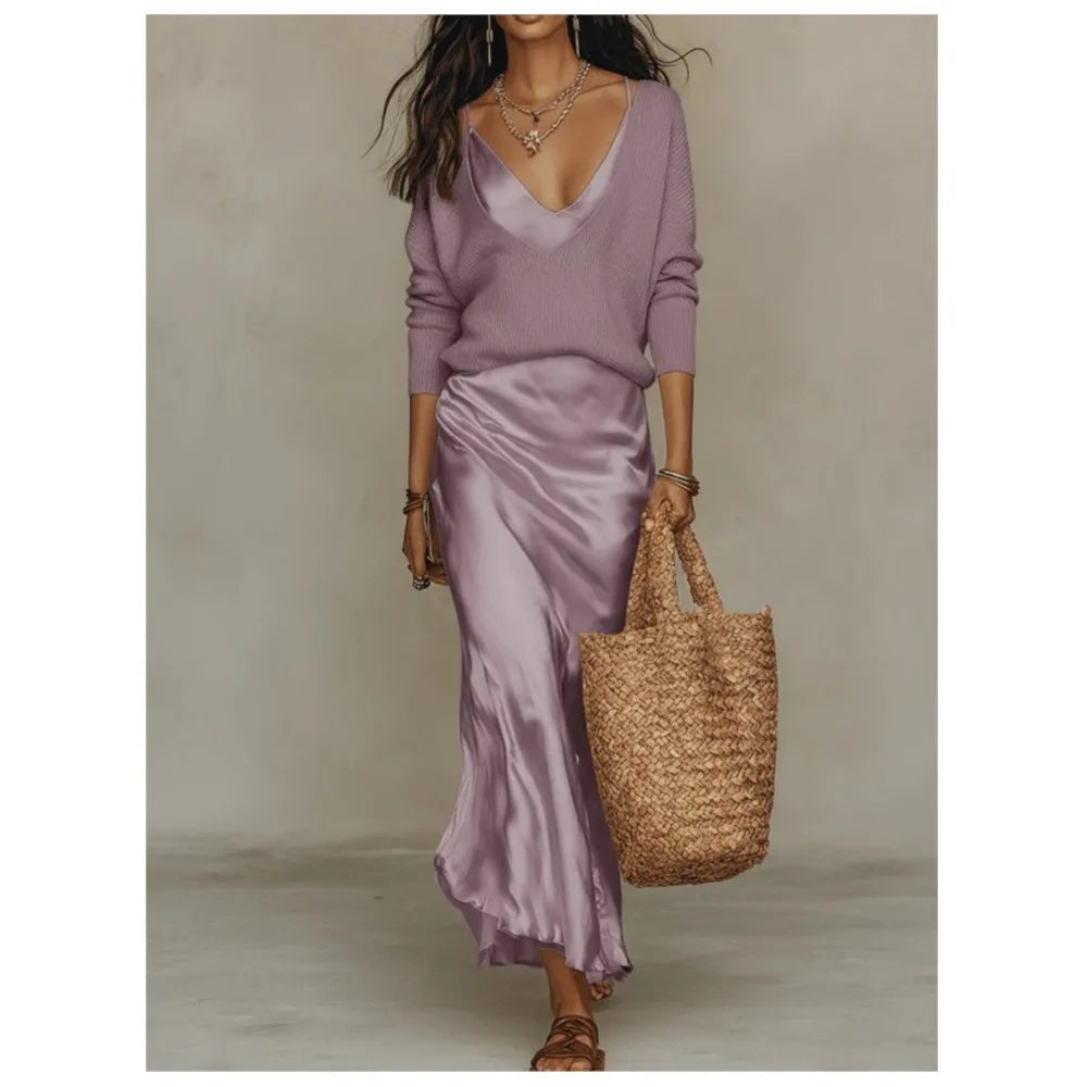 Valencia Silk Skirt Set