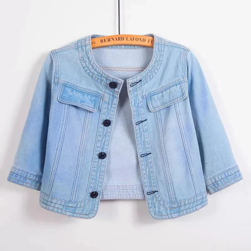 Chloe Cropped Denim Jacket