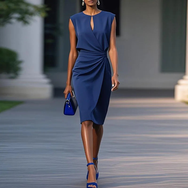 Priscilla Ruched  Sophisticated Dress