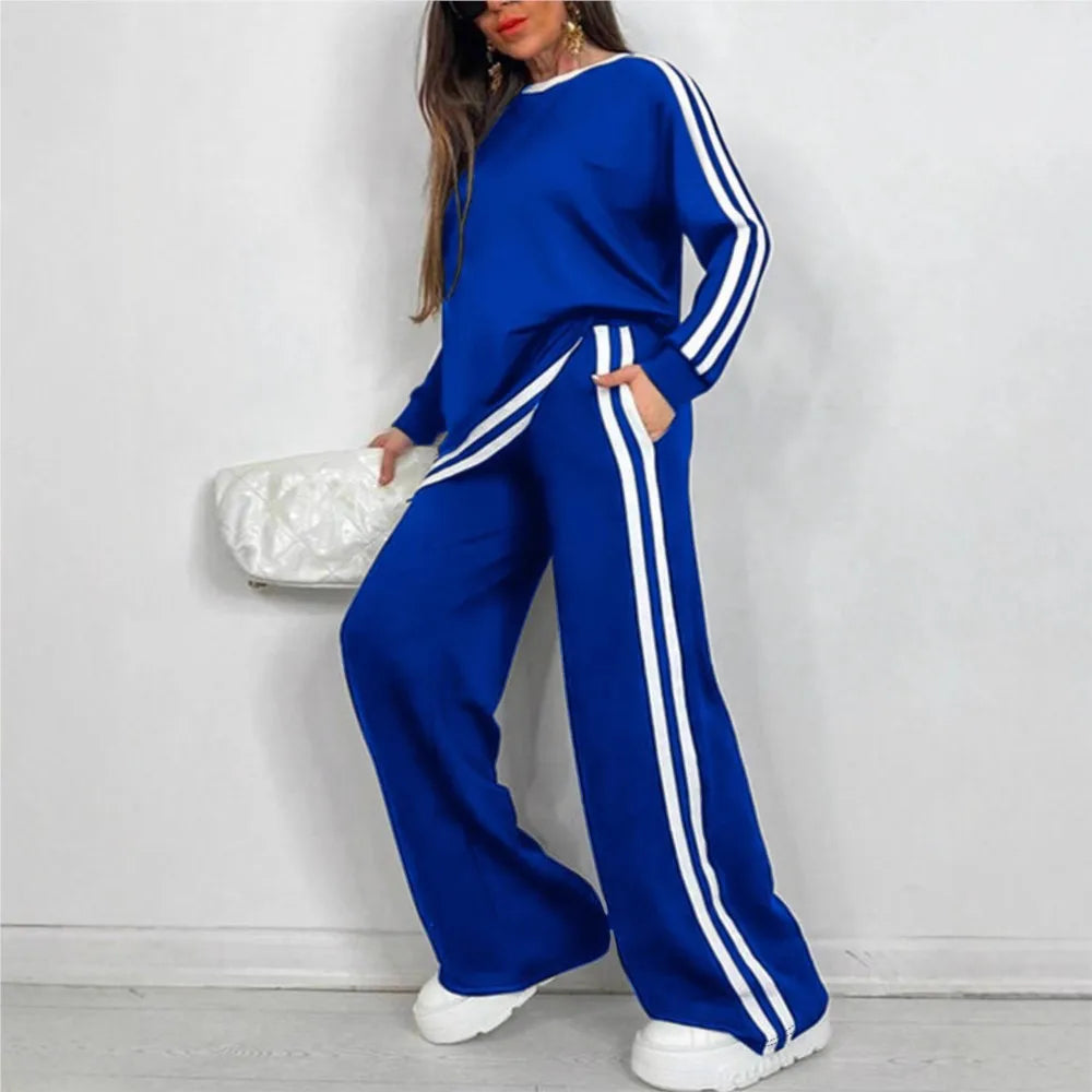 Amaris Sports Stripe Lounge Set