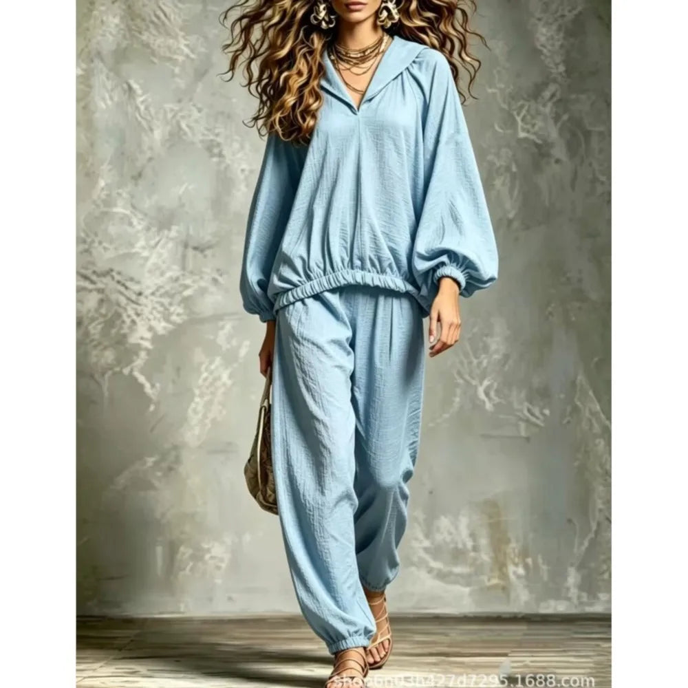 Leslie Lantern Sleeve Lounge Set