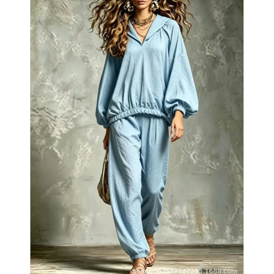 Leslie Lantern Sleeve Lounge Set