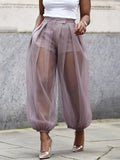 Luciana Sheer Mesh Balloon Trousers