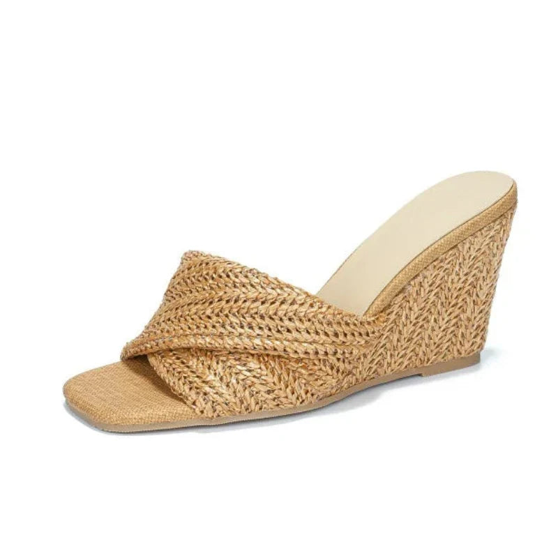 Valeria Raffia Platform Sandals