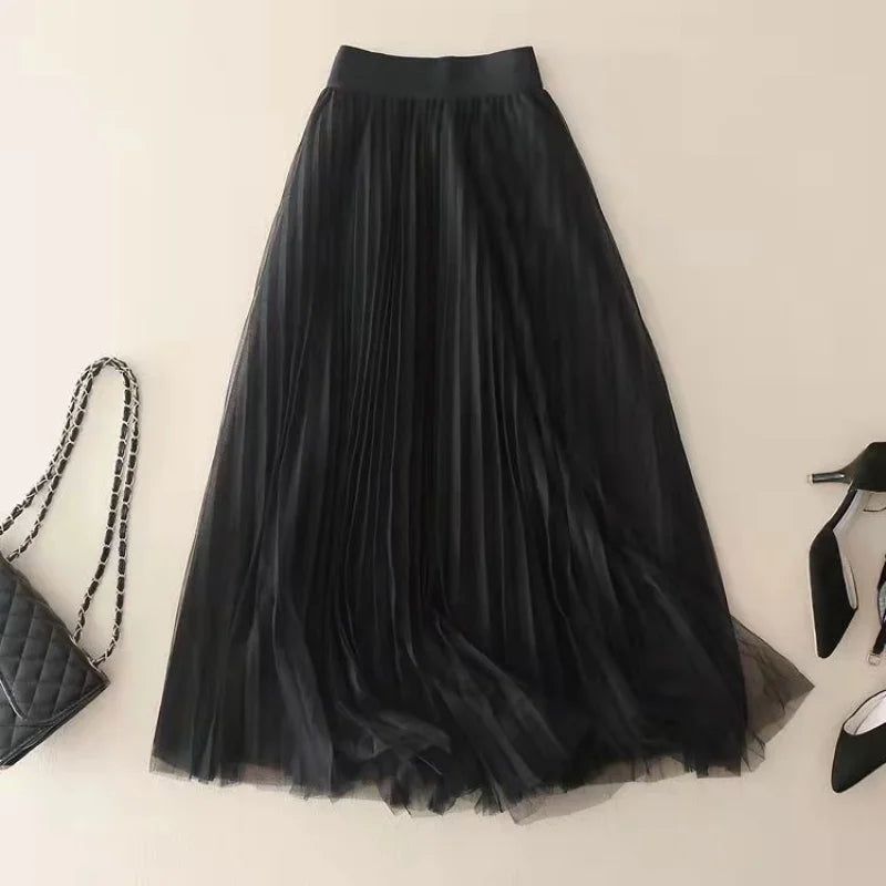 Jessica Pleated Flowy Skirt