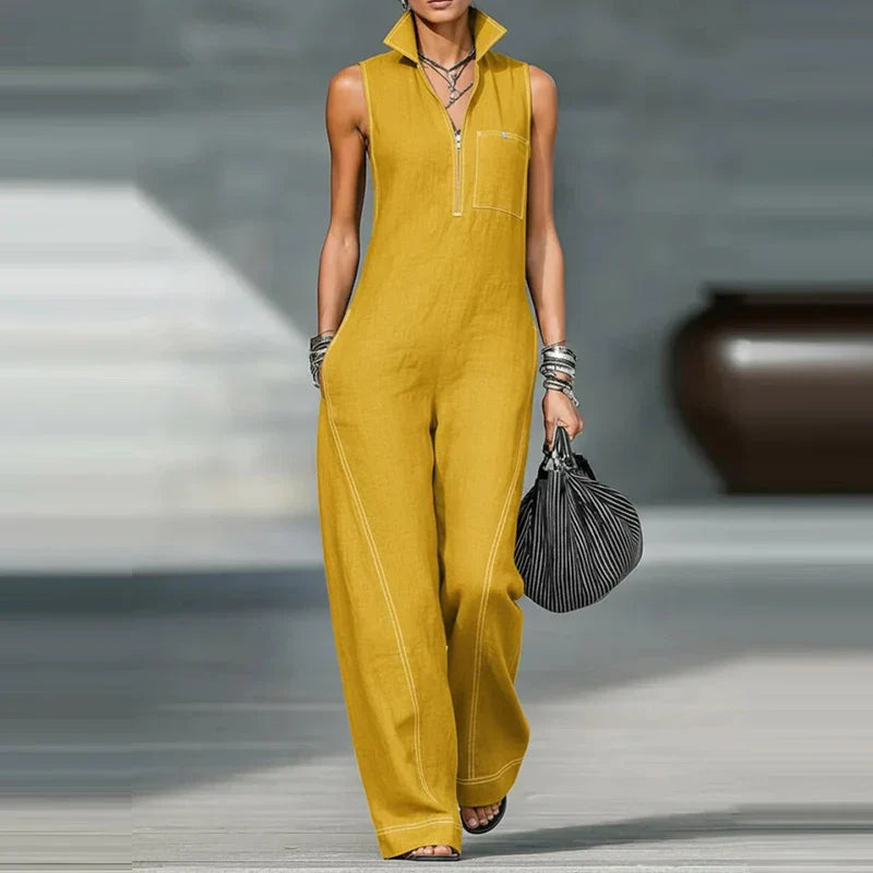 Lorane Sleeveless Wide Leg Jumpsuit