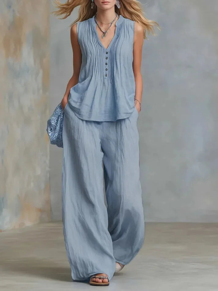 Lucy Pleated Two Piece Set