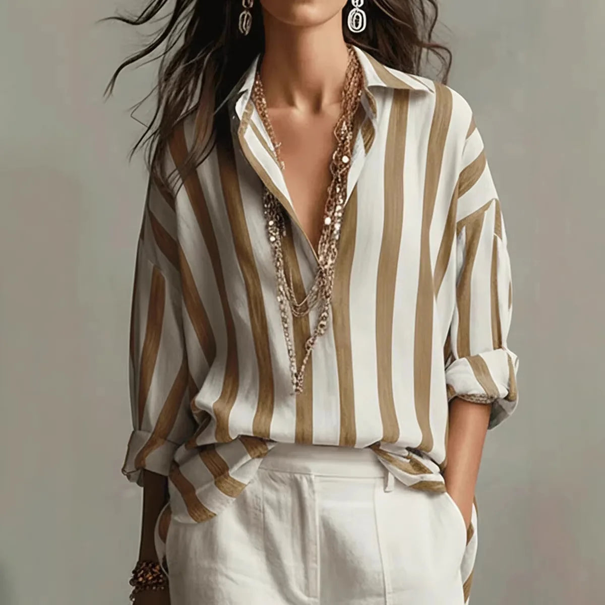 Ava Linen Dress Shirt