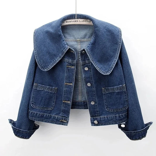 Camila Oversized Collar Denim Jacket