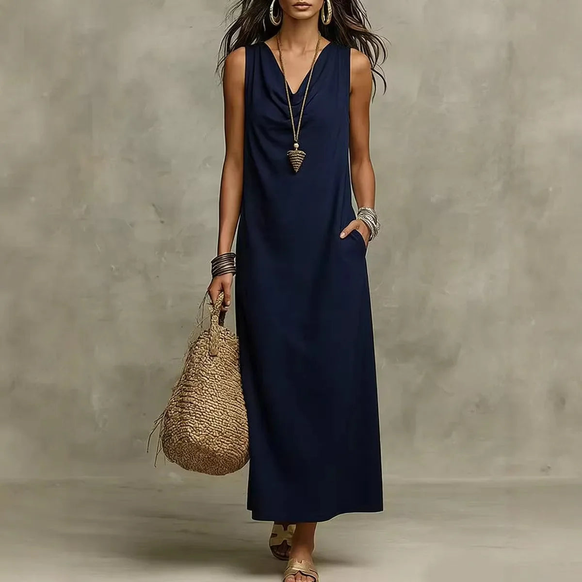 Dawson Linen Sleeveless Maxi Dress