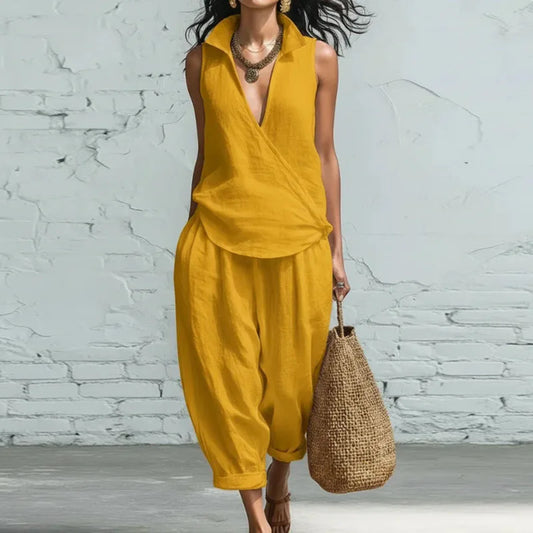 Zeloria Summer Linen Matching Set