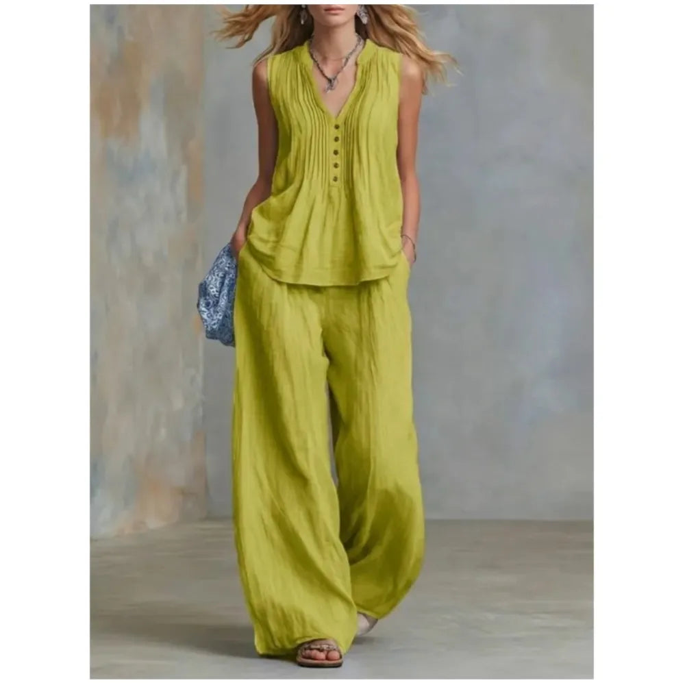 Lucy Pleated Two Piece Set