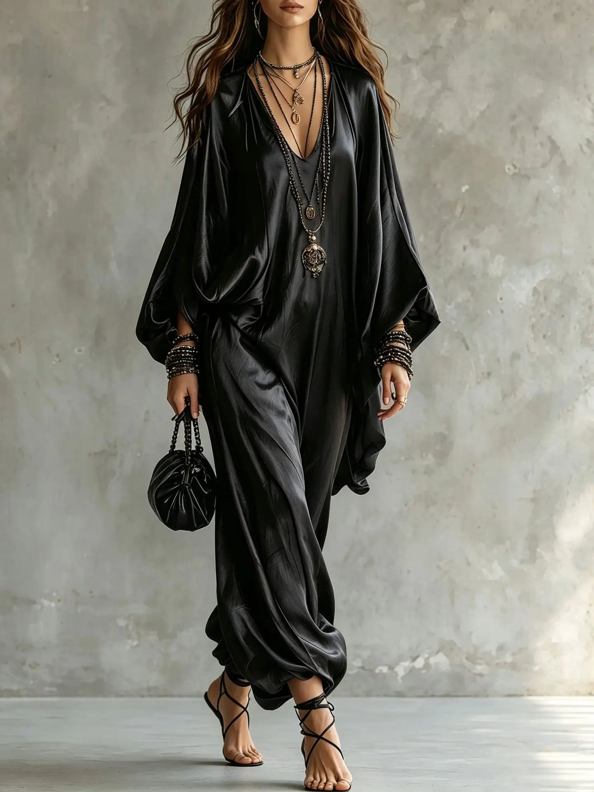 Helena Satin Wide Leg Jumpsuit