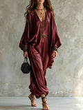 Helena Satin Wide Leg Jumpsuit