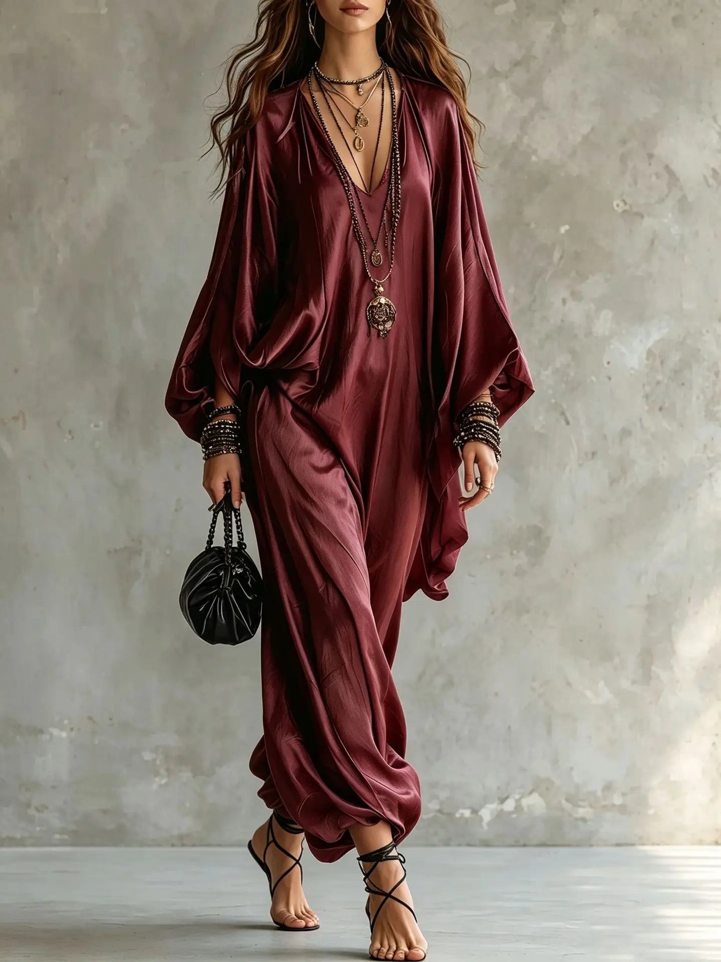 Helena Satin Wide Leg Jumpsuit