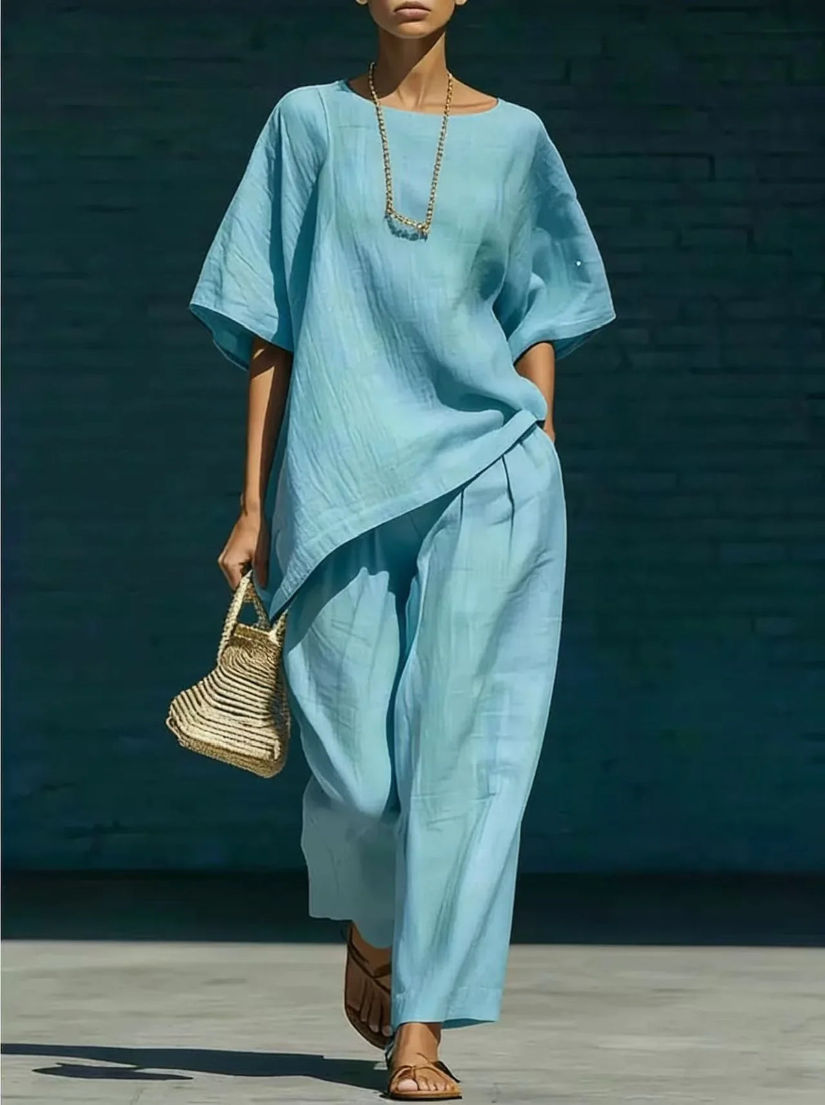 Kalynra Linen Matching Set