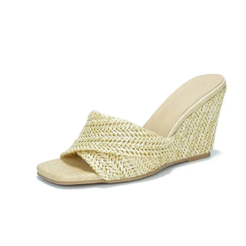 Valeria Raffia Platform Sandals