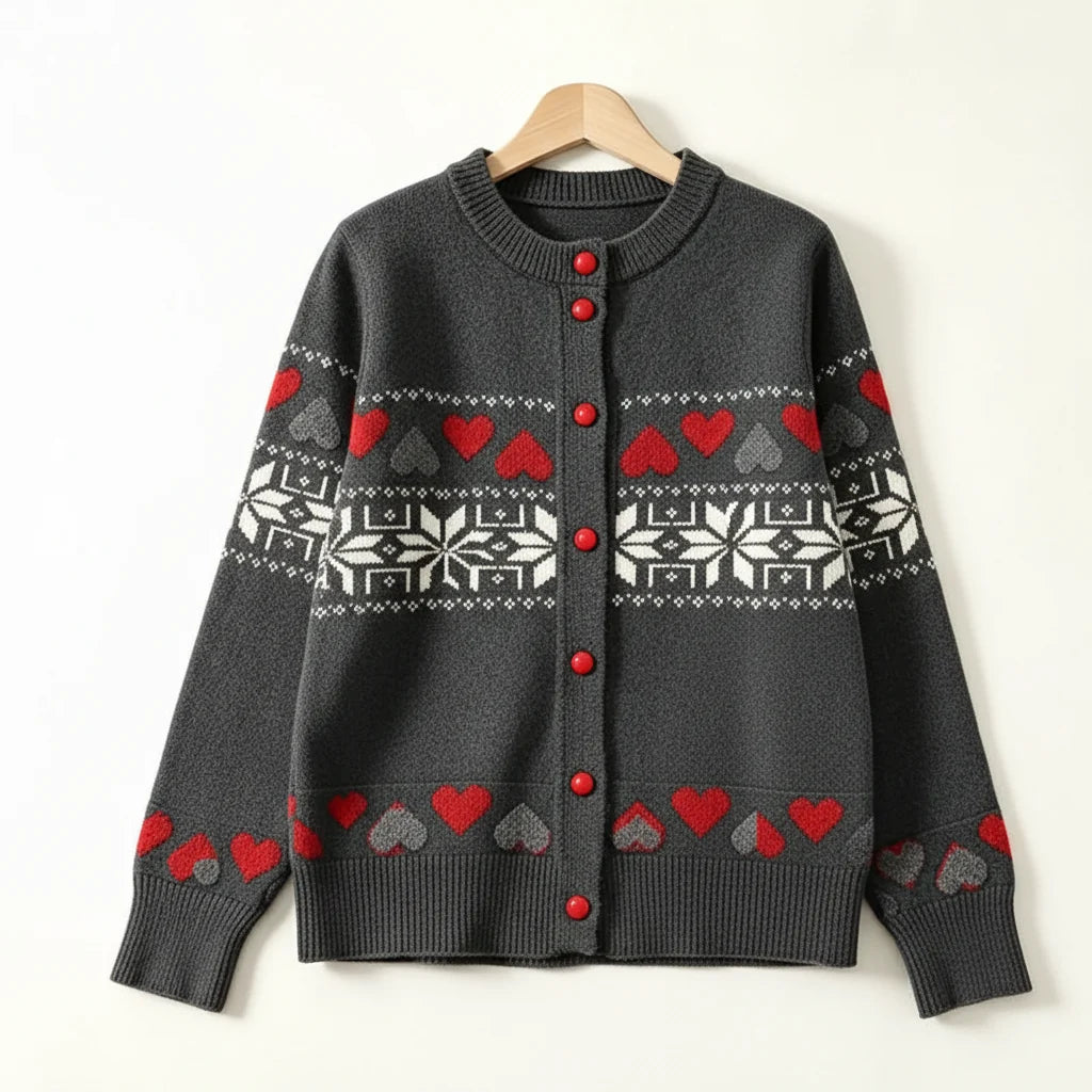 Evelina Jacquard Knit Cardigan
