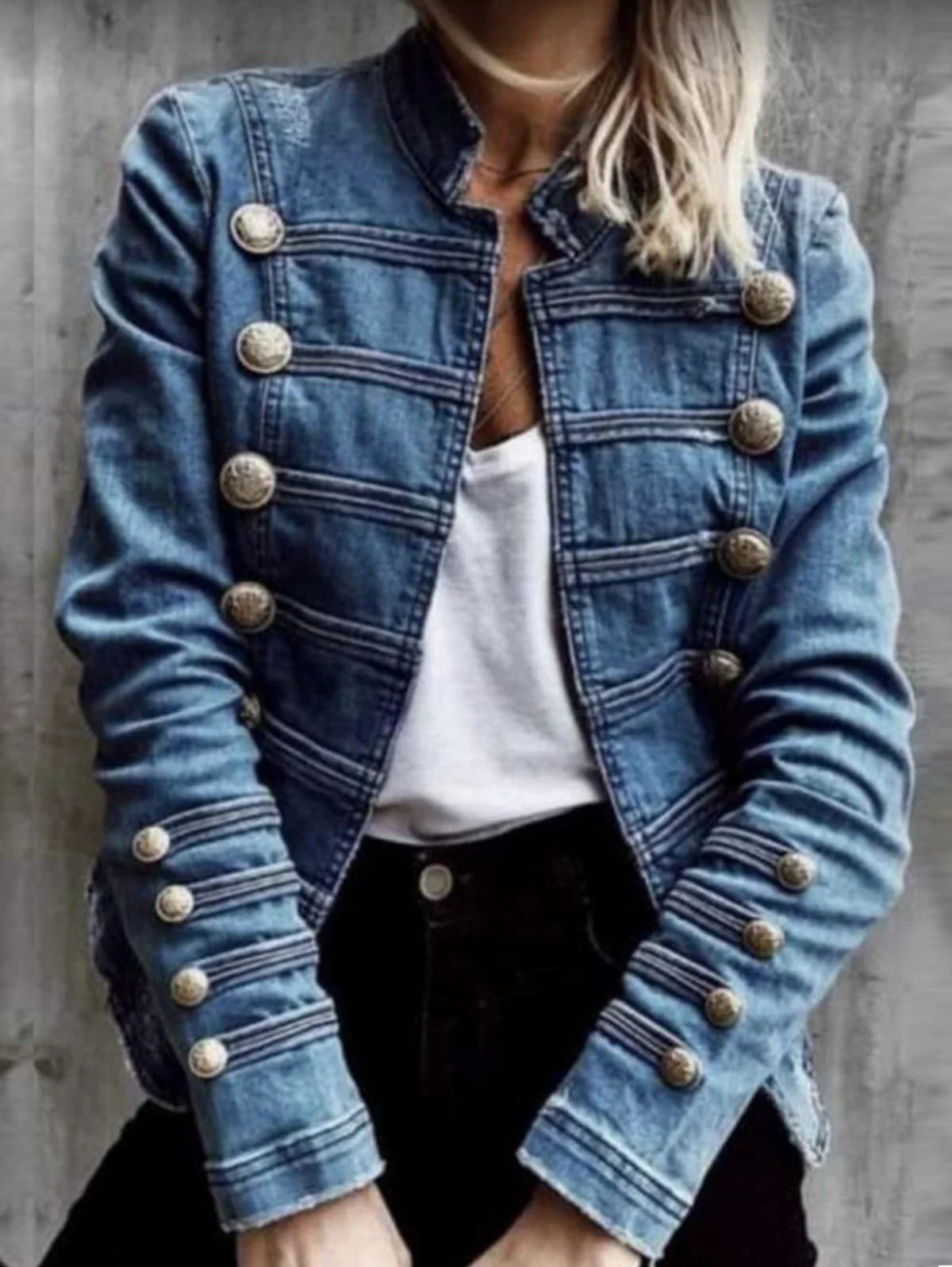 Veronica Military Denim Jacket