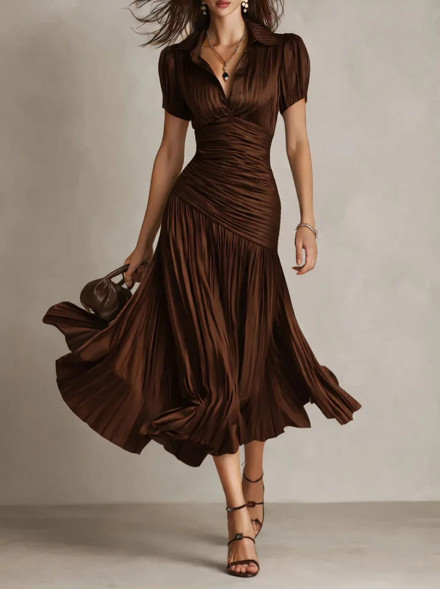Monroe Pleated Midi Dress