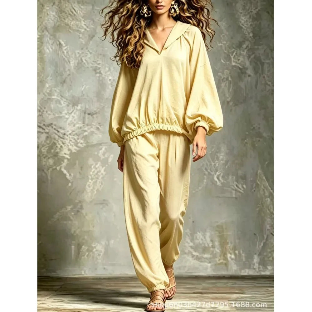 Leslie Lantern Sleeve Lounge Set