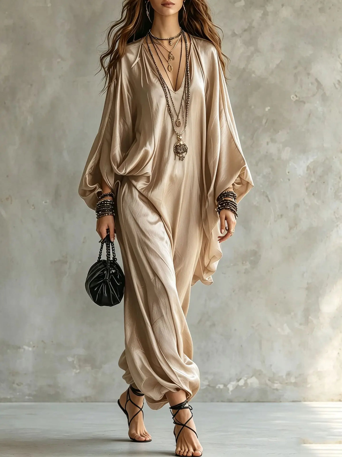 Helena Satin Wide Leg Jumpsuit