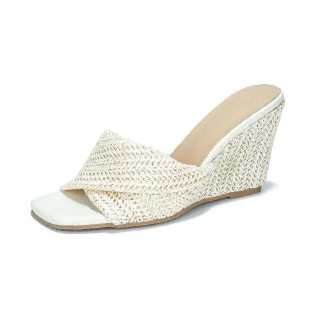 Valeria Raffia Platform Sandals