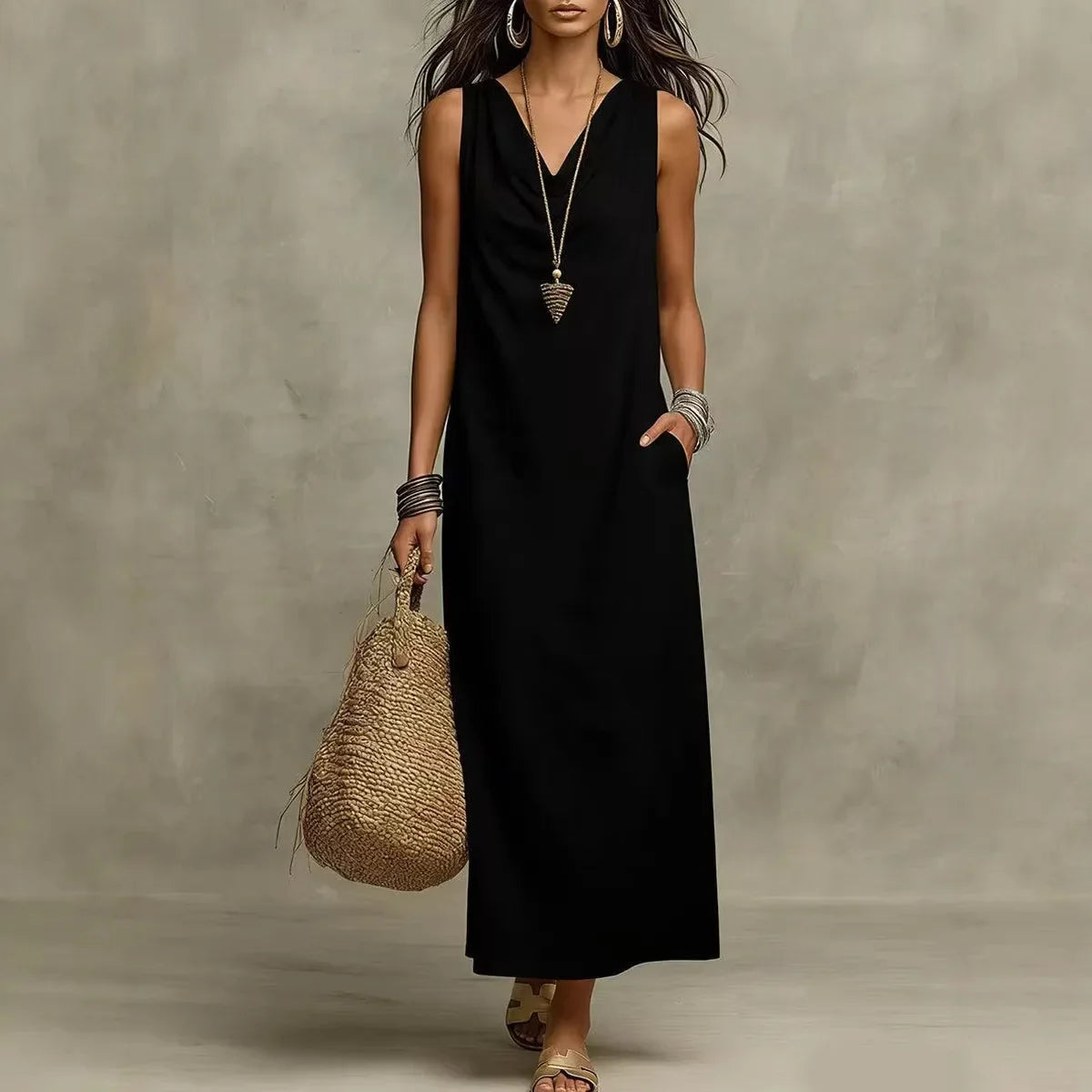 Dawson Linen Sleeveless Maxi Dress