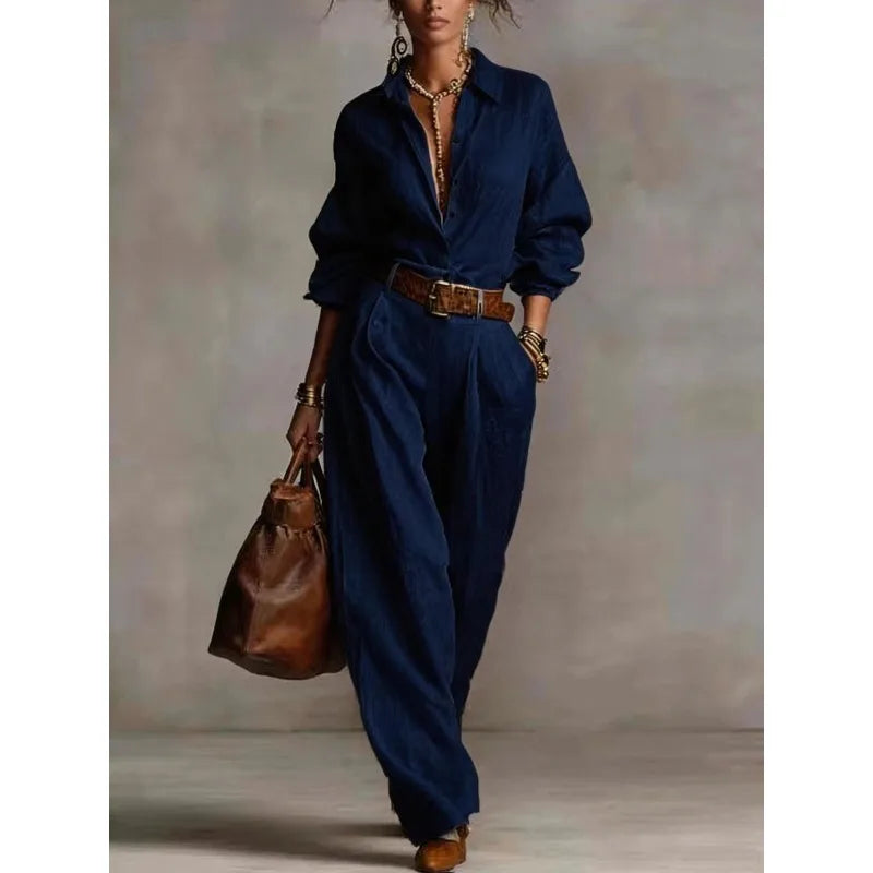Avery Button Down Lounge Set
