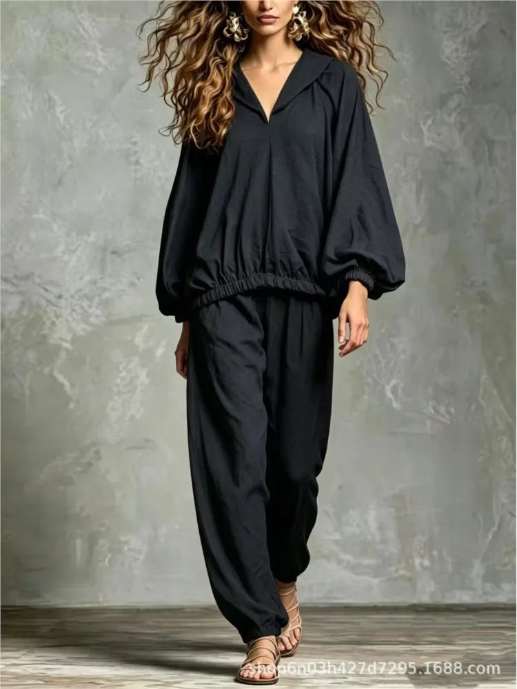 Leslie Lantern Sleeve Lounge Set