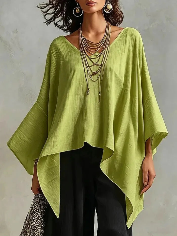Amanda Batwing V Neck Blouse