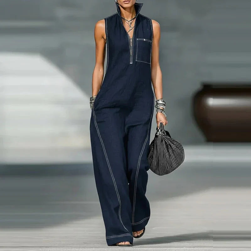 Lorane Sleeveless Wide Leg Jumpsuit