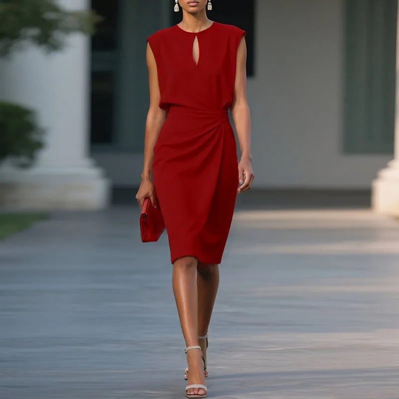 Priscilla Ruched  Sophisticated Dress