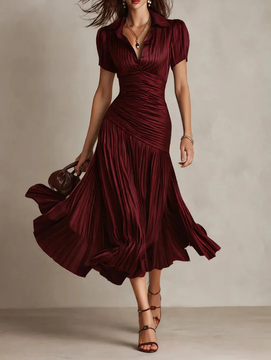 Monroe Pleated Midi Dress