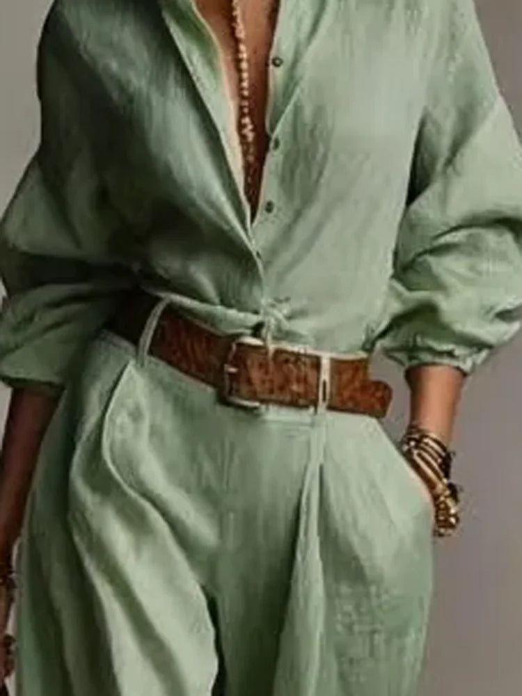 Avery Button Down Lounge Set