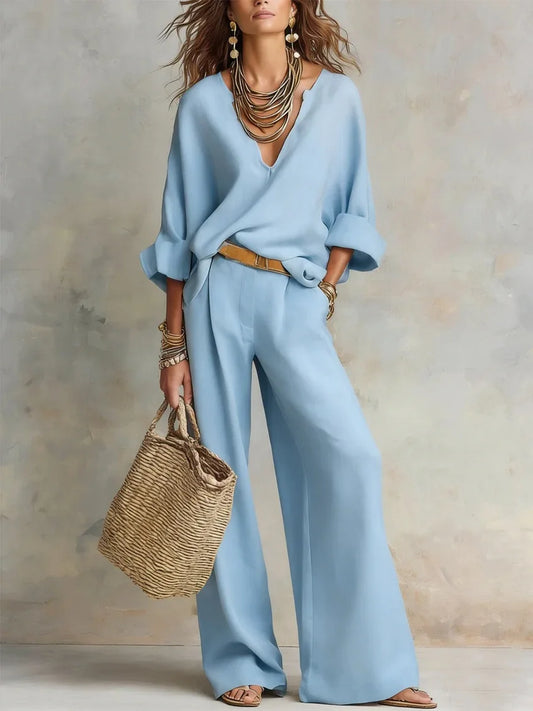 Skylar Breathable Linen Matching Set