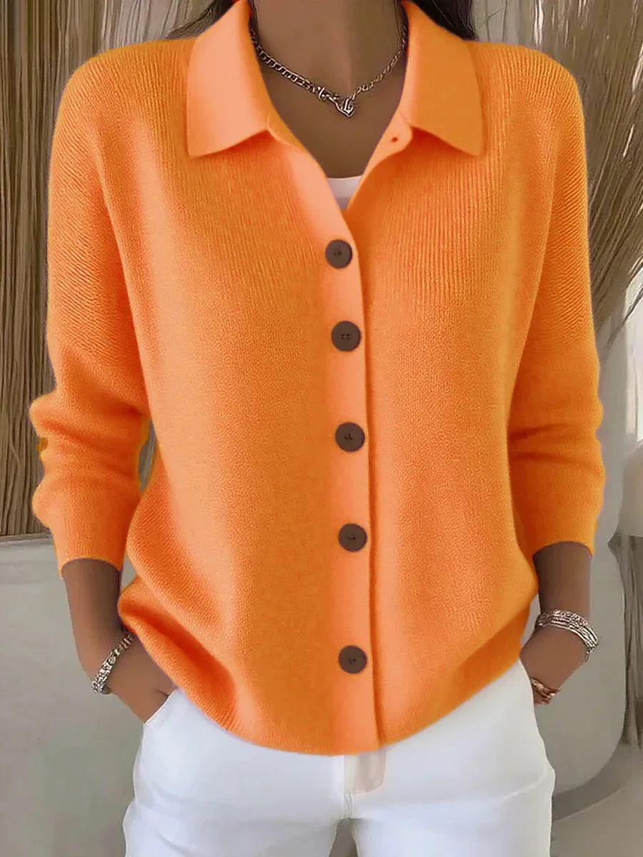 Madina Collared Knit Cardigan