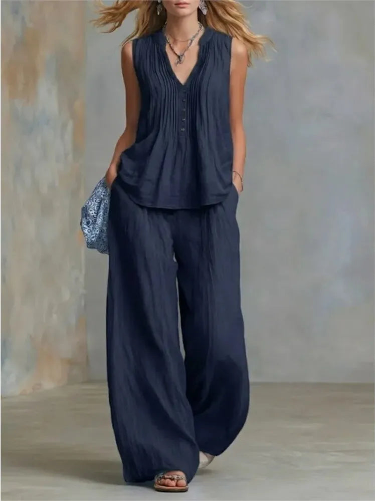 Lucy Pleated Two Piece Set