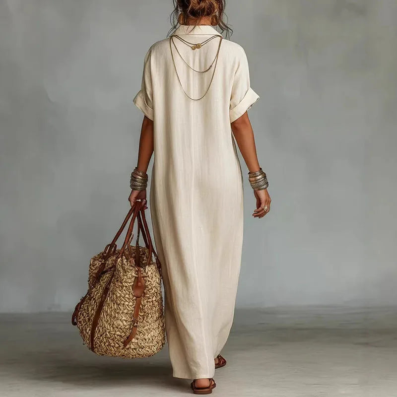 Byonce V Neck Kaftan Dress